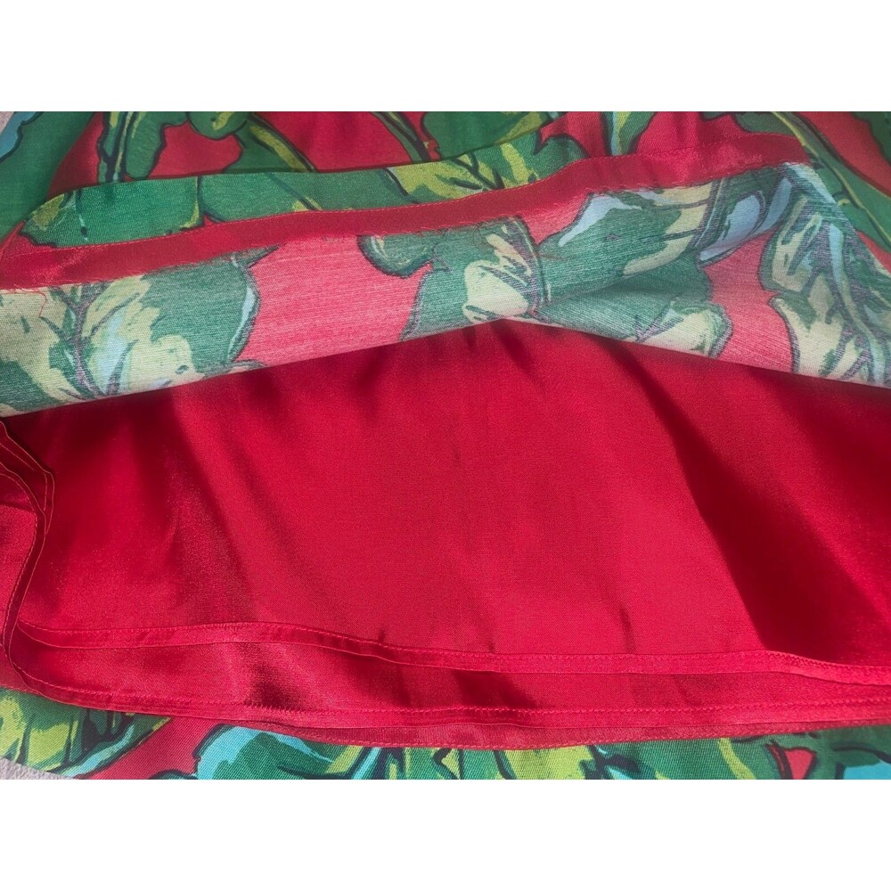 Vineyard Vines SZ 14 Silk Blend Skirt Cruisewear Vacation Beachy Tropical Leaf - Picture 5 of 5